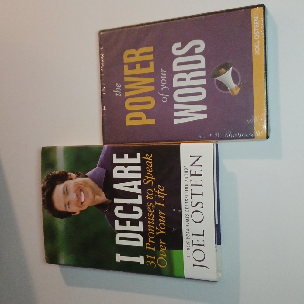 Joel Osteen books -  I declare book and the power of your words new dvd